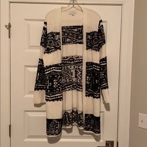 Black and white cardigan